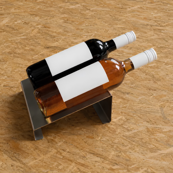Weinhalter aus Edelstahl 2 Flaschen