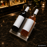 Weinhalter aus Edelstahl 2 Flaschen
