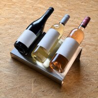 Weinhalter aus Edelstahl 3 Flaschen